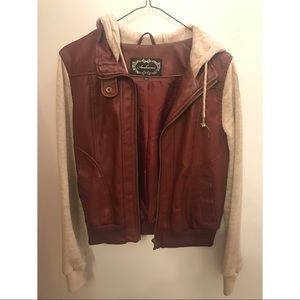 Burgundy leather jacket